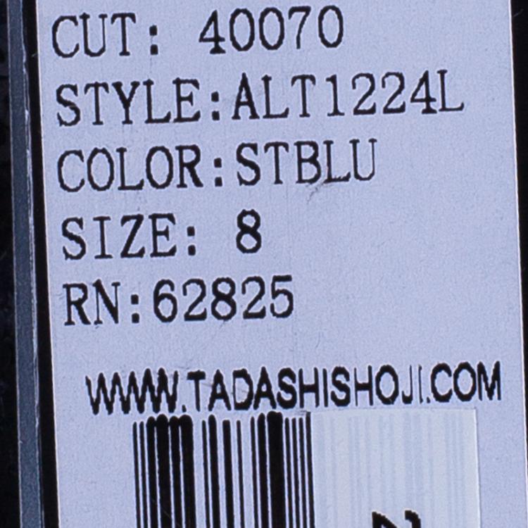 Pre Owned Tadashi Shoji Periwinkle Blue Embellished Gown M