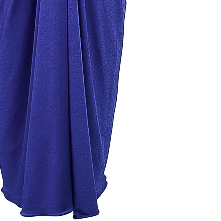 Pre Owned Tadashi Shoji Purple Gathered Gown S