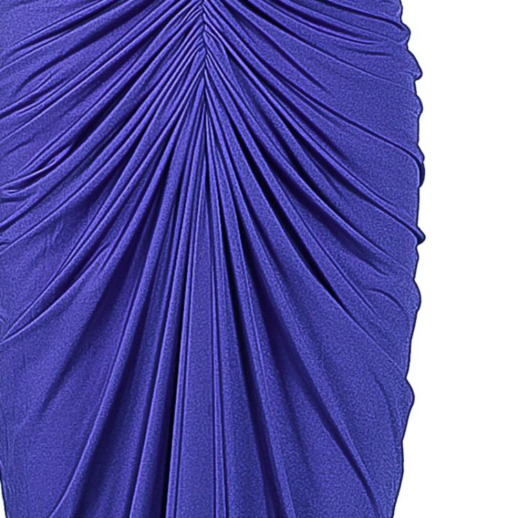Pre Owned Tadashi Shoji Purple Gathered Gown S