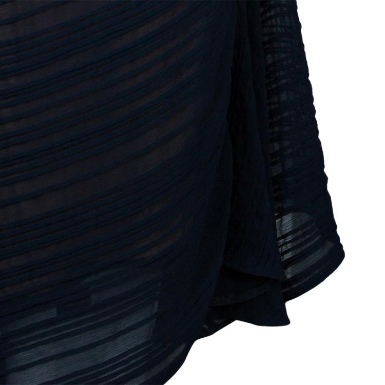 Pre Owned Tadashi Shoji Navy Blue One Shoulder Dress XL