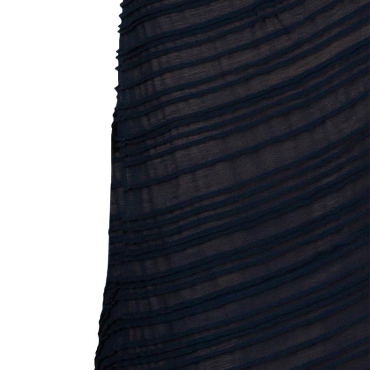 Pre Owned Tadashi Shoji Navy Blue One Shoulder Dress XL