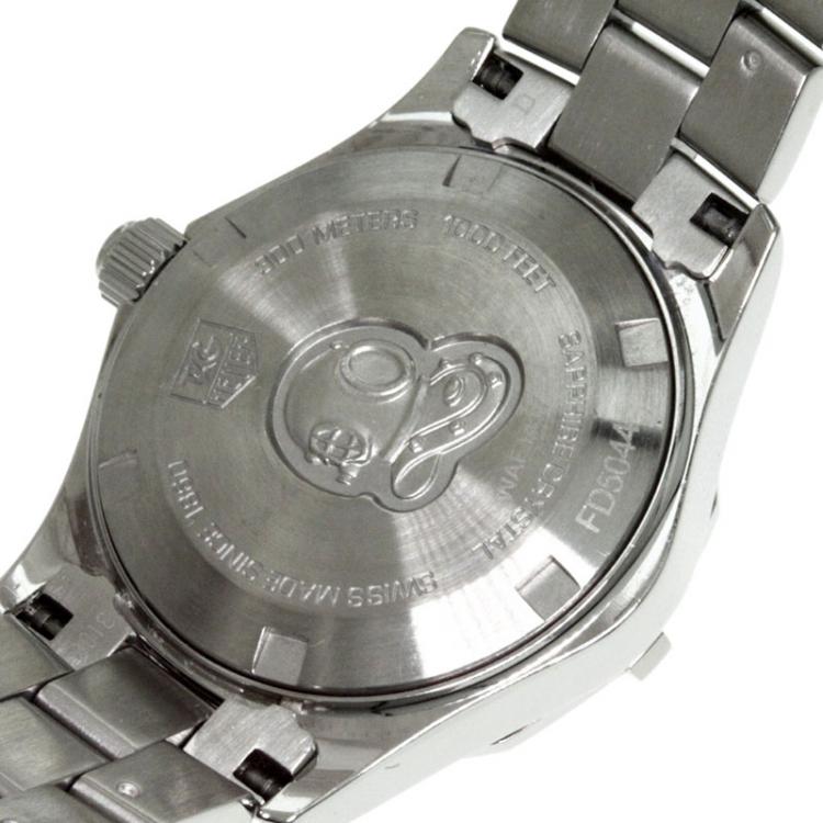 Pre Owned Tag Heuer Blue Mother of Pearl Stainless Steel Aquaracer Women's Wristwatch 28MM