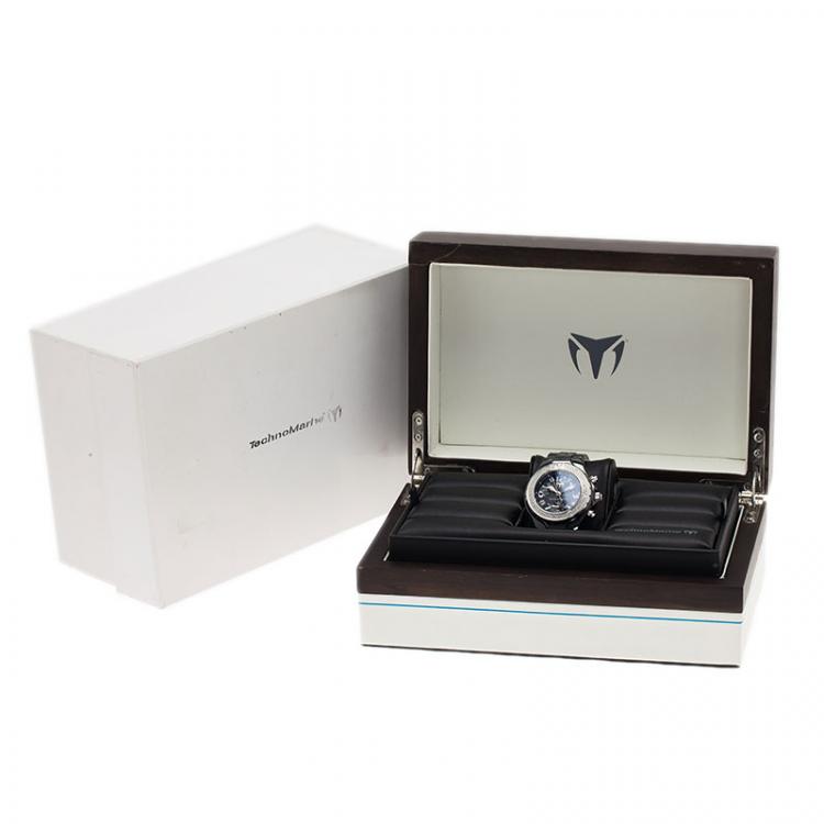 Pre Owned Technomarine Black Ceramic Technolady Women's Wristwatch 33MM