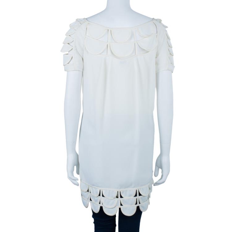 Pre Owned Temperley London White Cutout Top L