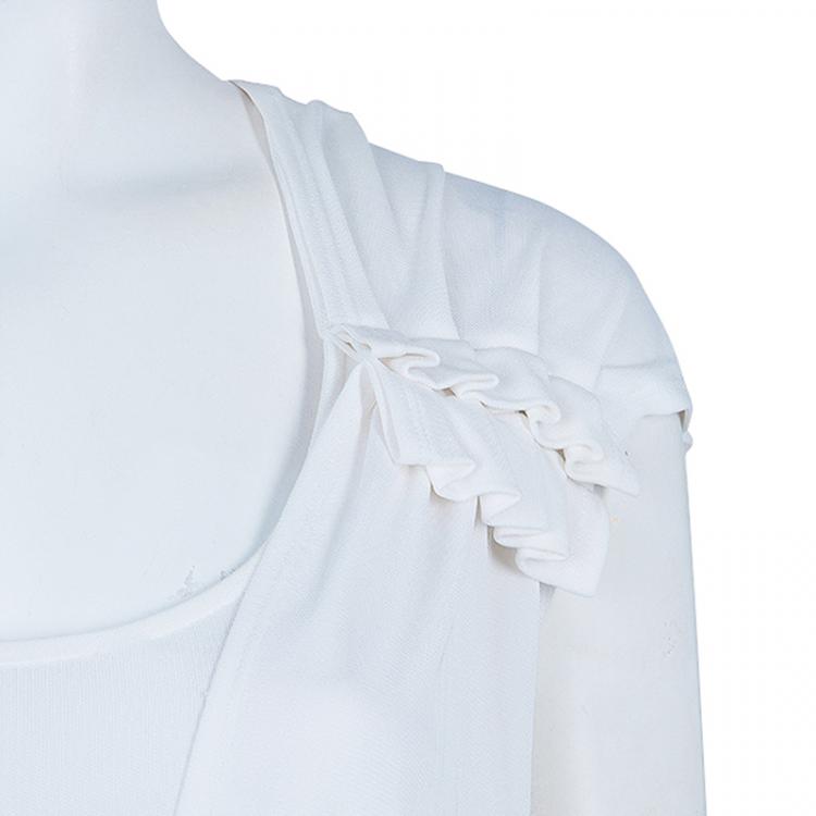 Pre Owned Temperley Offwhite Sleeveless Dress L