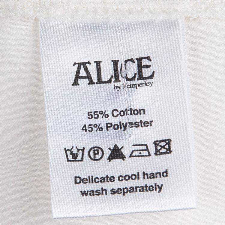 Pre Owned Alice By Temperley  Off- White Pleated Frill Detail Button Down Sleeveless Top S