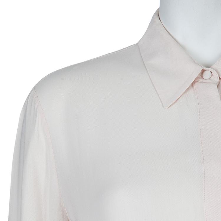 Pre Owned The Row Blush Pink Long Sleeve Buttondown Shirt M