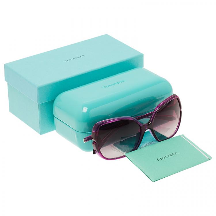 Pre Owned Tiffany & Co. Purple 4054B Butterfly Sunglasses