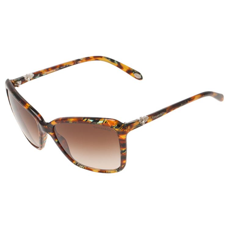 Pre Owned Tiffany & Co. Brown TF4057B Cat Eye Sunglasses