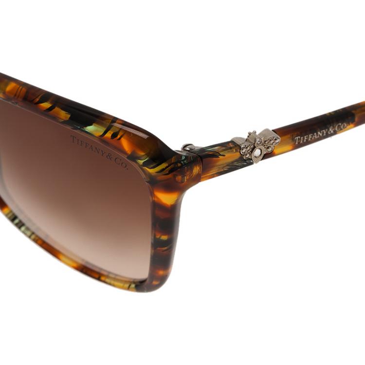 Pre Owned Tiffany & Co. Brown TF4057B Cat Eye Sunglasses
