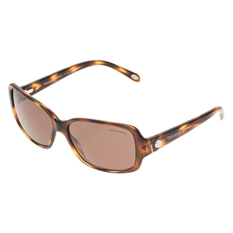 Pre Owned Tiffany & Co. Tortoise 8107/3G Rectangle Sunglasses