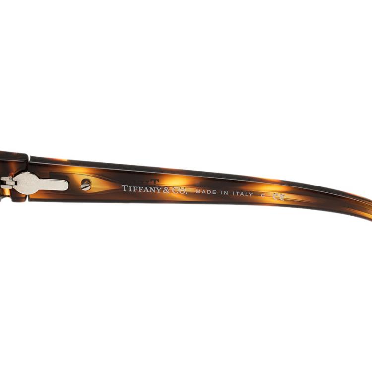 Pre Owned Tiffany & Co. Tortoise 8107/3G Rectangle Sunglasses