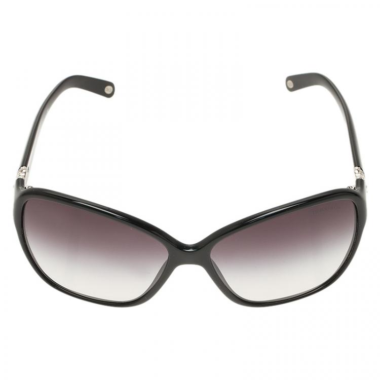 Pre Owned Tiffany & Co. Black 4070 Oversized Sunglasses