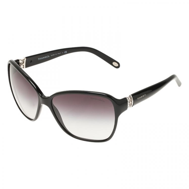 Pre Owned Tiffany & Co. Black 4070 Oversized Sunglasses