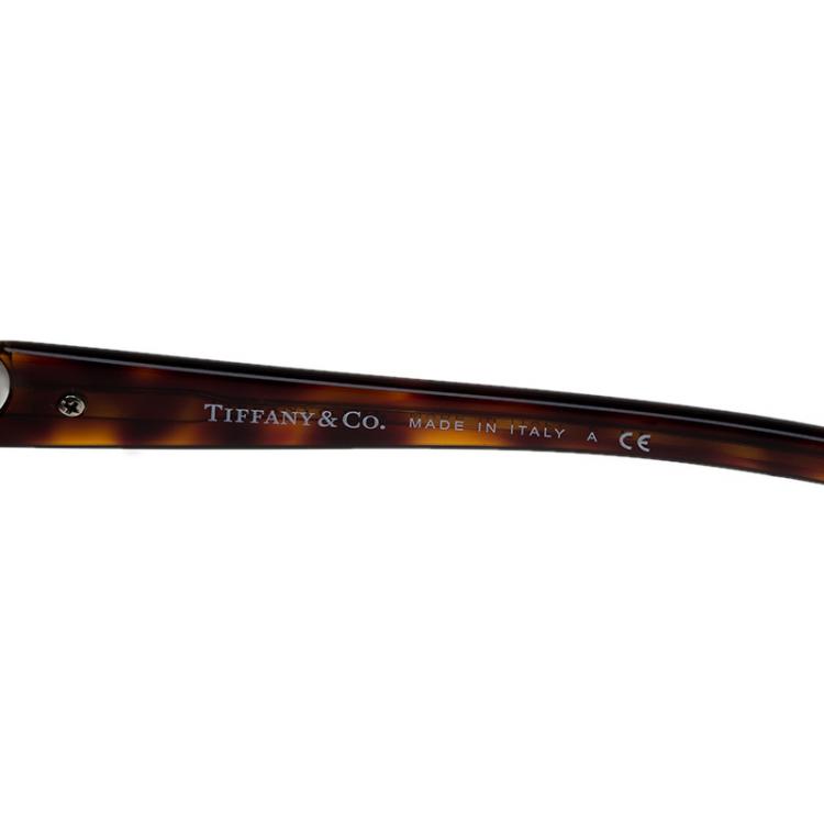 Pre Owned Tiffany & Co. Tortoise Shell 4065-B Round Sunglasses 