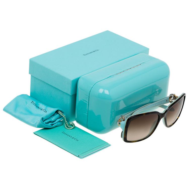 Pre Owned Tiffany & Co. Brown and Blue 4066 Sunglasses