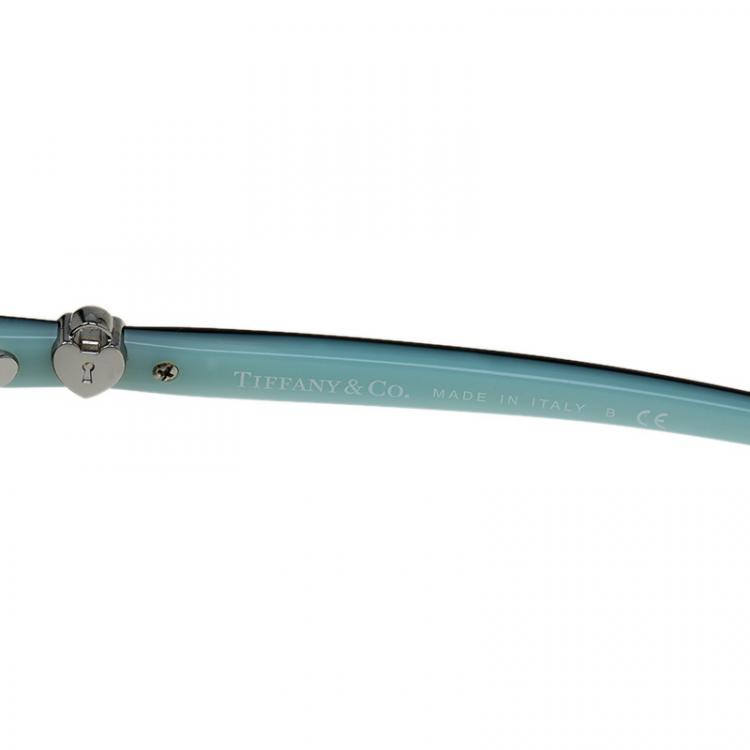 Pre Owned Tiffany & Co. Black and Blue 4080 Cat Eye Sunglasses