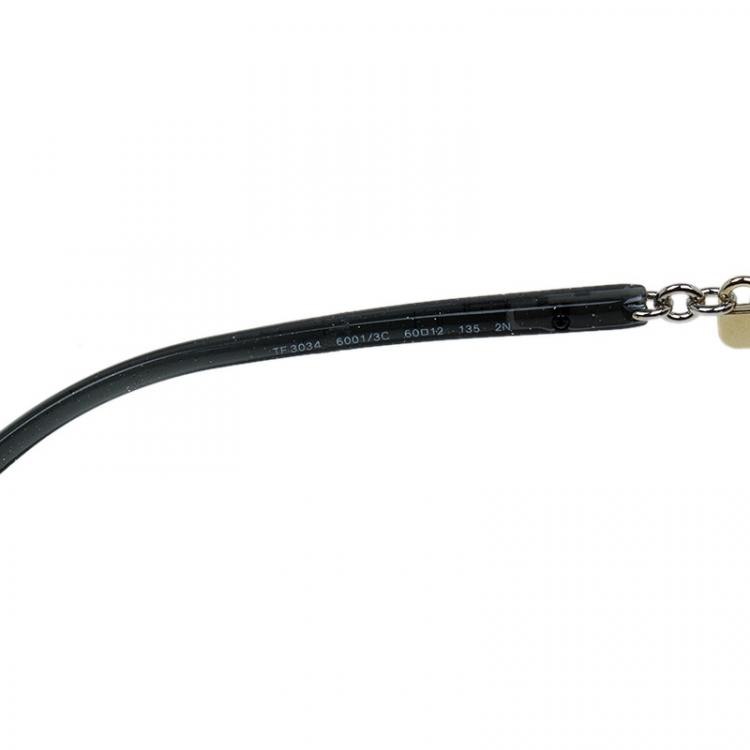 Pre Owned Tiffany & Co. Black 3034 Aviator Sunglasses