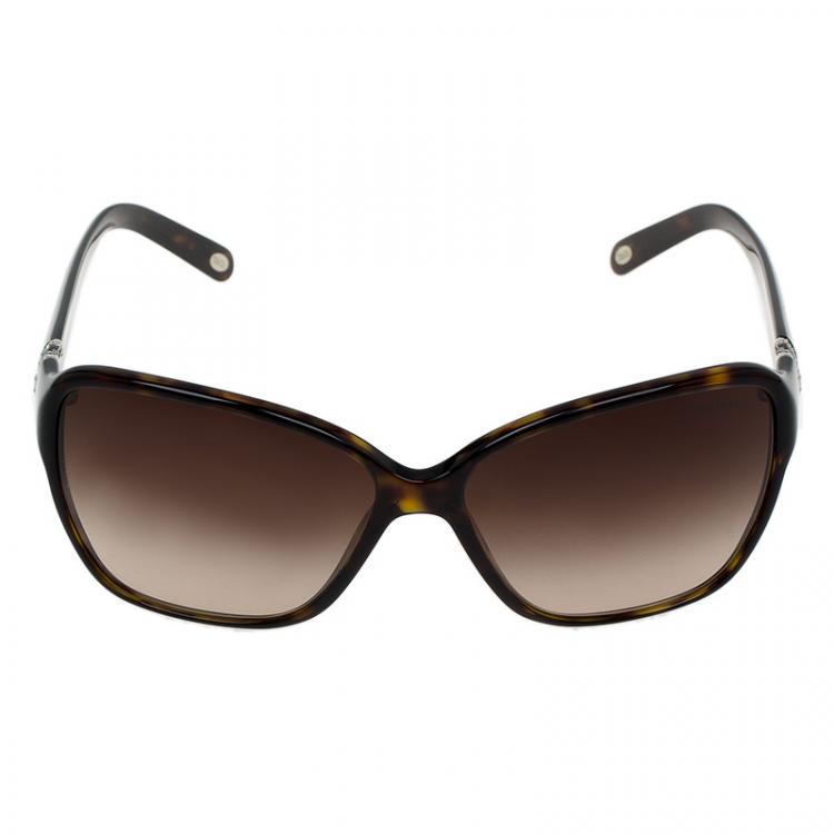 Pre Owned Tiffany & Co. Brown 4070 Oversized Sunglasses