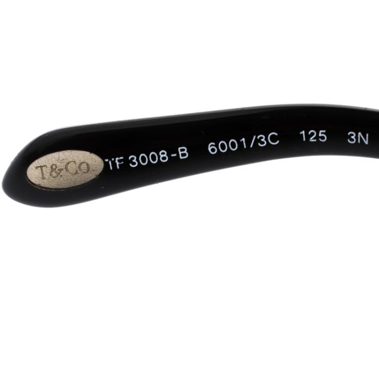 Pre Owned Tiffany & Co. Black TF3008-B Shield Sunglasses