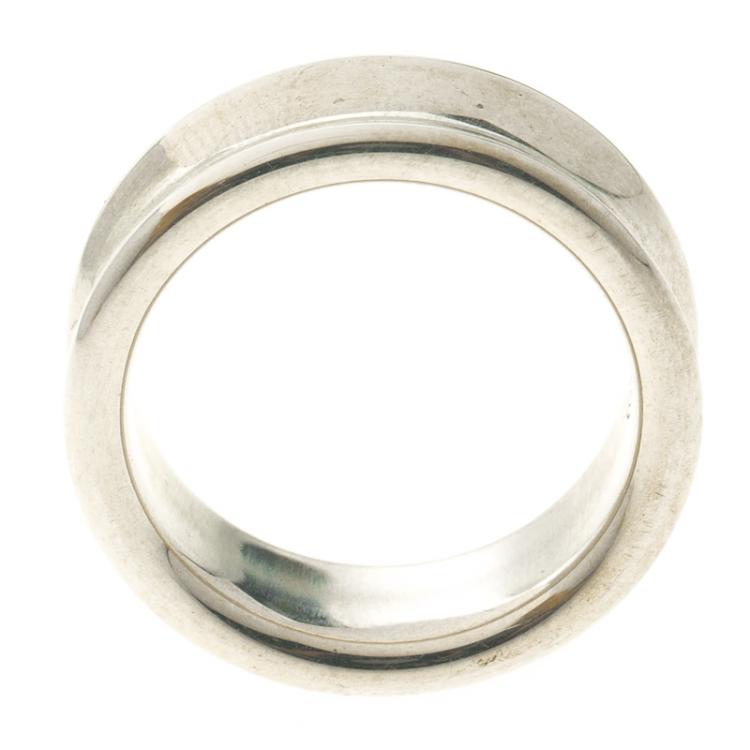 Pre Owned Tiffany & Co.1837 Silver Band Ring Size 52