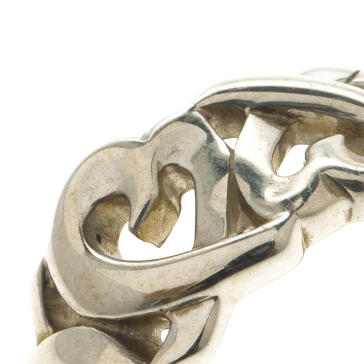 Pre Owned Tiffany & Co. Paloma Picasso Loving Heart Silver Ring Size 49