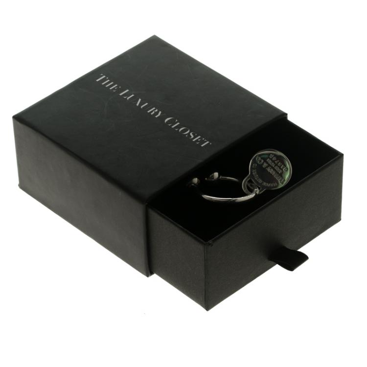 Pre Owned Tiffany & Co. Silver Heart Tag Keyring