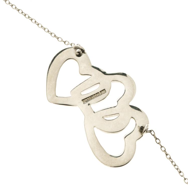 Pre Owned Tiffany & Co. Vintage Loving Heart Silver Necklace