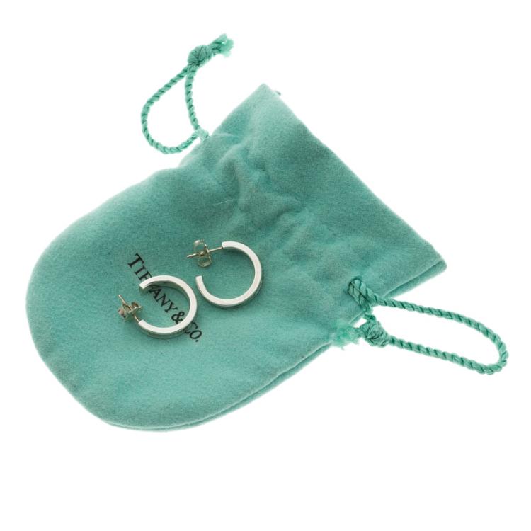 Pre Owned Tiffany & Co. 1837 Silver Hoop Earrings