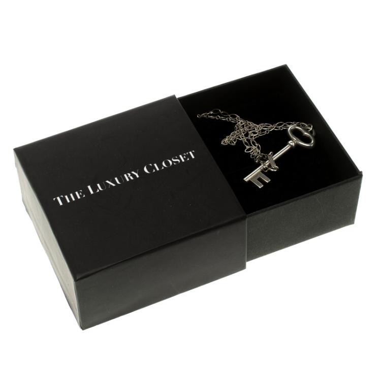 Pre Owned Tiffany & Co. Key Silver Pendant Necklace