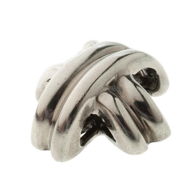 Pre Owned Tiffany & Co. Vintage X Criss-Cross Silver Pendant