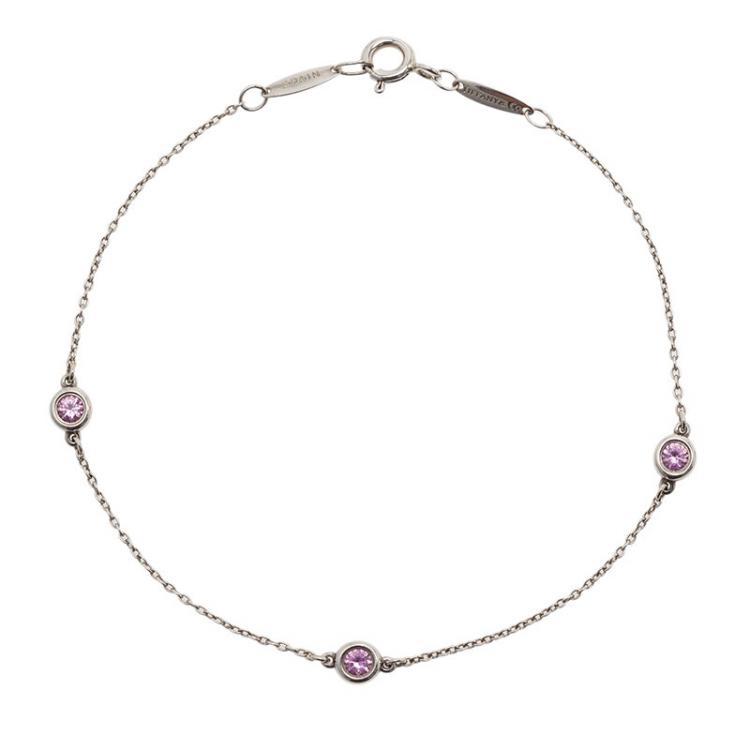 Pre Owned Tiffany & Co. Elsa Peretti Color By The Yard Silver Bracelet