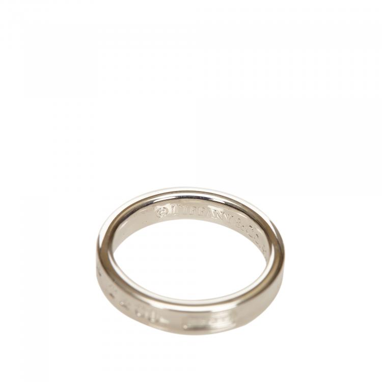 Pre Owned Tiffany & Co. Tiffany 1837 Silver Ring Size 51