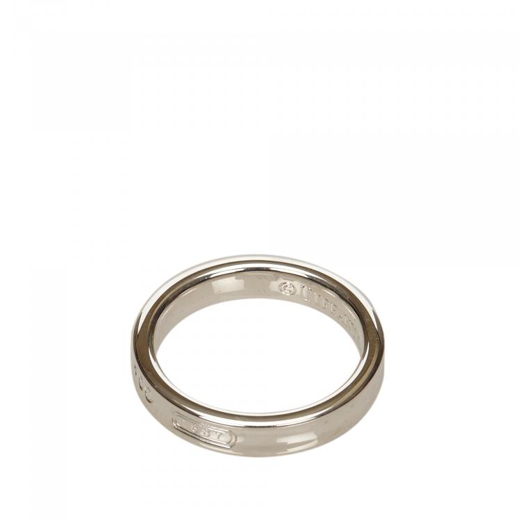 Pre Owned Tiffany & Co. Tiffany 1837 Silver Ring Size 54