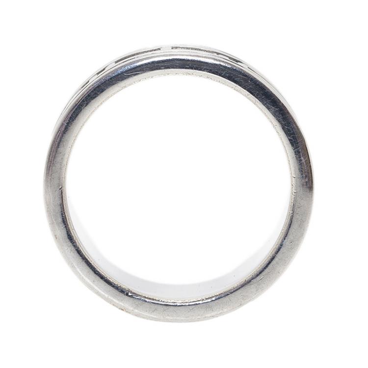 Pre Owned Tiffany & Co. Atlas Silver Band Ring Size 50