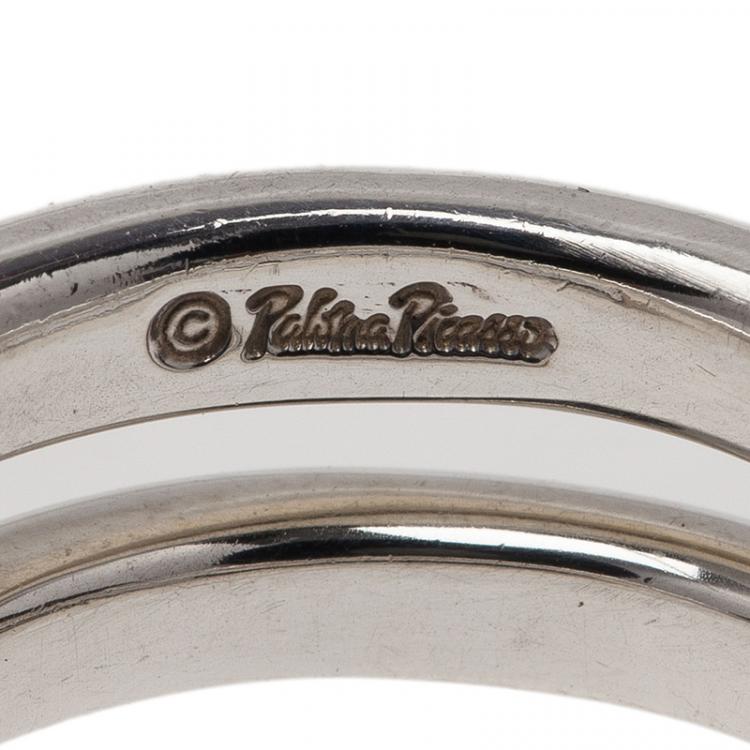 Pre Owned Tiffany & Co. Paloma's Calife Silver Ring Size 50.5