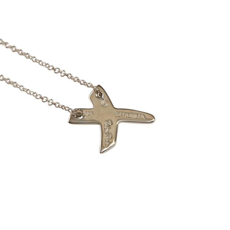 Pre Owned Tiffany & Co. Paloma's X Silver Pendant Necklace