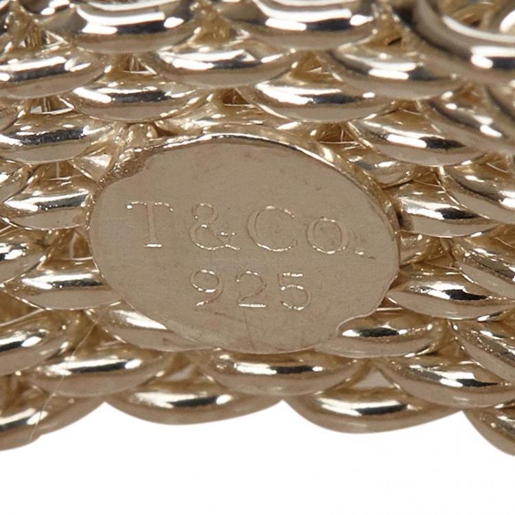 Pre Owned Tiffany & Co. Somerset Silver Band Ring Size 53