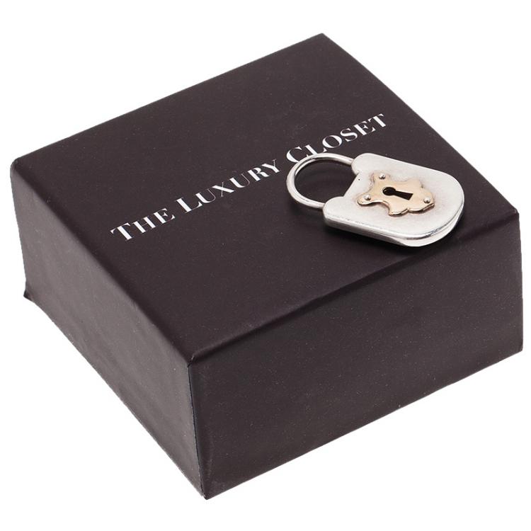 Pre Owned Tiffany & Co. Lock Yellow Gold and Silver Pendant 