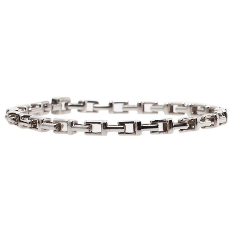 Pre Owned Tiffany & Co. Tiffany T Sterling Silver Narrow Chain Bracelet