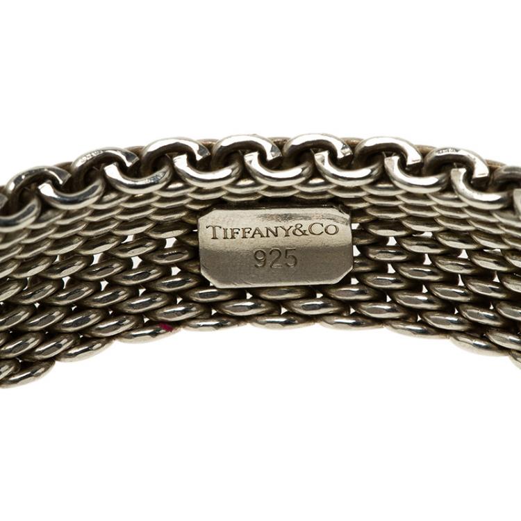 Pre Owned Tiffany & Co. Somerset Silver Bangle Bracelet