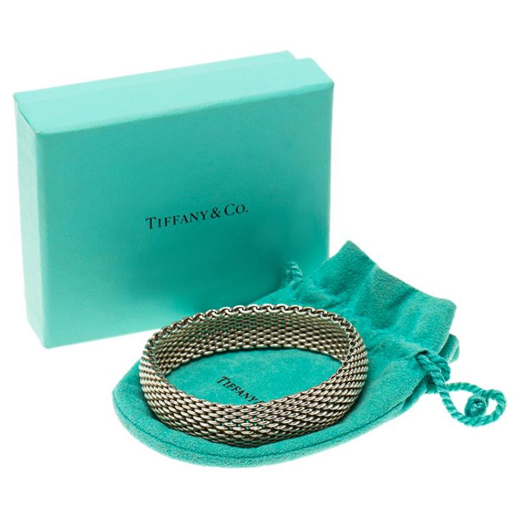 Pre Owned Tiffany & Co. Somerset Silver Bangle Bracelet