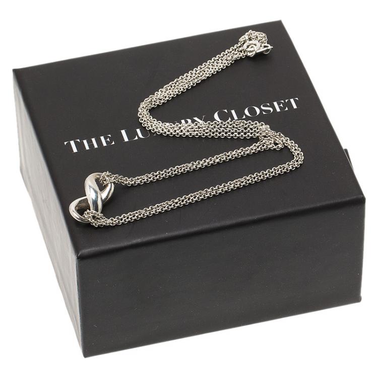 Pre Owned Tiffany & Co. Tiffany Infinity Silver Pendant Necklace