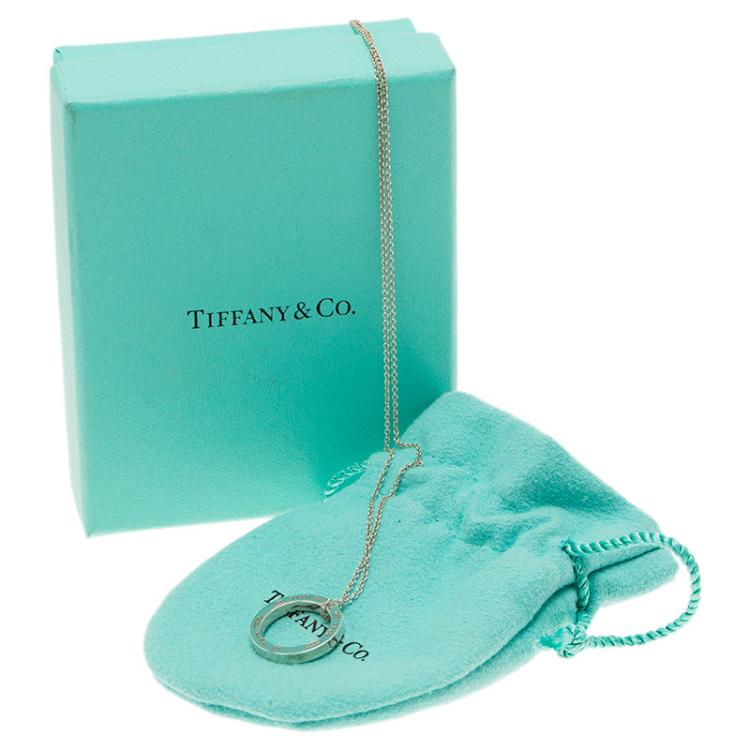 Pre Owned Tiffany & Co. 1837 Circle Silver Pendant Necklace