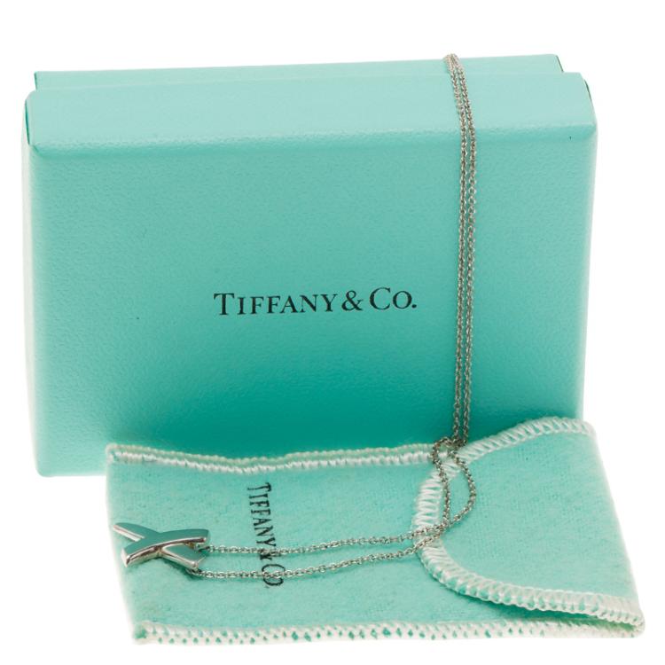 Pre Owned Tiffany & Co. Paloma's X Silver Pendant Necklace