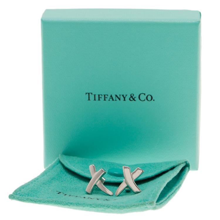 Pre Owned Tiffany & Co. Paloma's X Silver Stud Earrings