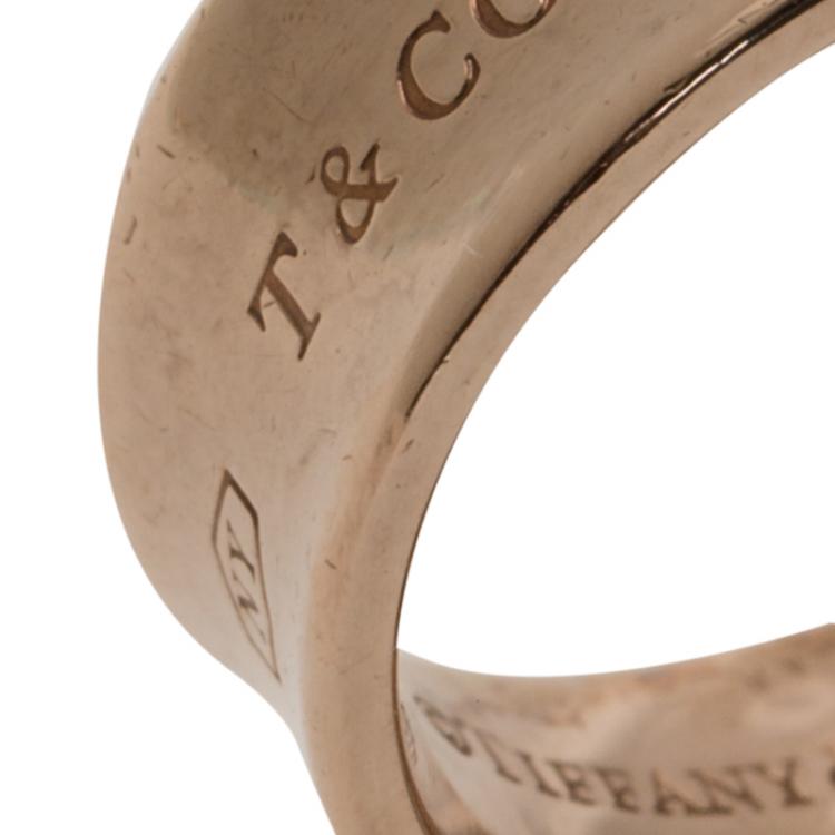 Pre Owned Tiffany & Co. 1837 Rubedo Band Ring Size 51