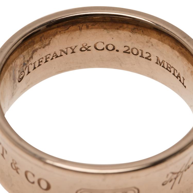 Pre Owned Tiffany & Co. 1837 Rubedo Band Ring Size 51