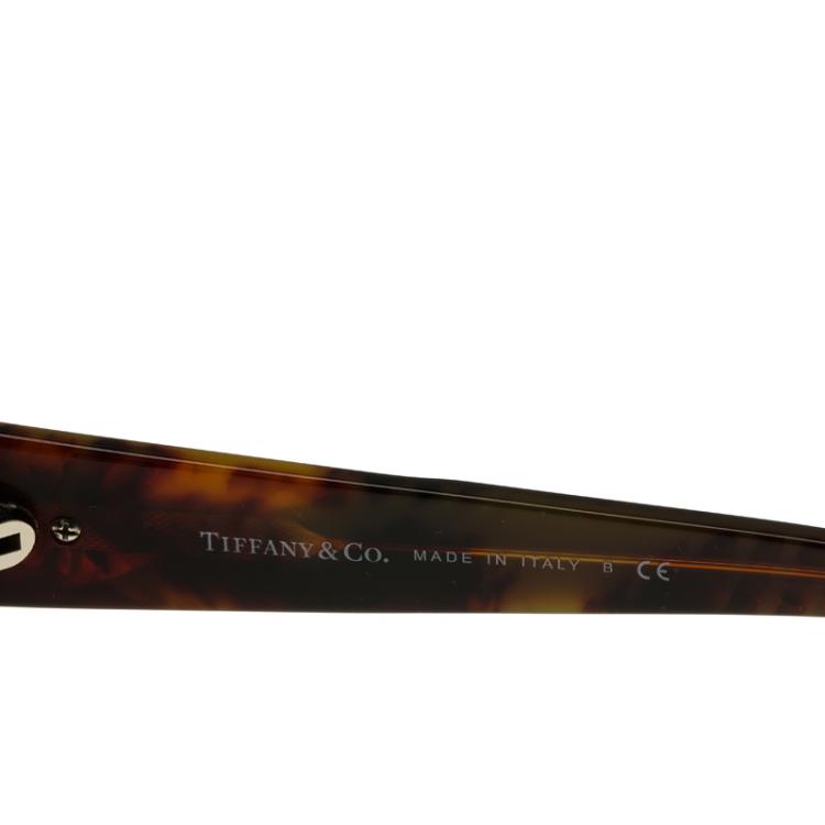 Pre Owned Tiffany & Co. Tortoise Frame Embellished Sunglasses