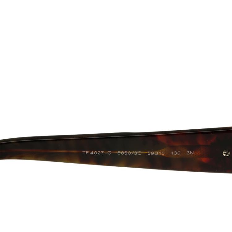 Pre Owned Tiffany & Co. Tortoise Frame Embellished Sunglasses